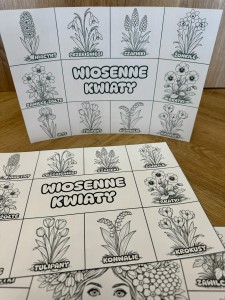 Wiosenne Kwiaty - Książeczka Składana / Wklejka - Wiosna   