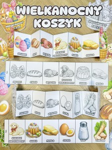 Wielkanocny Koszyk - Książeczka Składana / Wklejka  - Wielkanoc 
