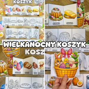 Wielkanocny Koszyk - Książeczka Składana / Wklejka  - Wielkanoc  