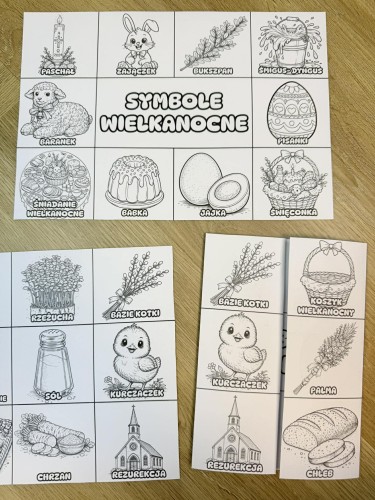  Symbole Wielkanocne - Wielkanoc  ( wklejka / książeczka składana ) 