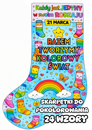 Skarpetki z Hasłami - Dzień Kolorowej Skarpetki  