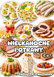Wielkanocne Potrawy - Ilustracje z nazwami,- Wielkanoc
