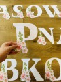 Rozpoczęcie Roku/ Pasowanie - Girlanda biała/ czarna ze zdobieniami- cały alfabet z polskimi znakami i cyframi
