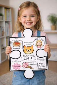 Dzień Autyzmu- Szablony Puzzli do wypełnienia 