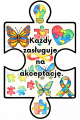 Puzzle z Hasłami do pokolorowania - Dzień Autyzmu  