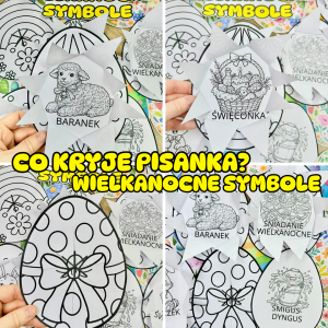 Co kryje pisanka ? Wielkanocne Symbole  ( wersja biało-czarna ) Wielkanoc  
