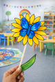 Kwiaty z Motylkami 3D - Praca Plastyczna - Dzień Autyzmu