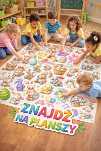 Wielkanoc- Znajdź wielkanocne elementy na planszy   