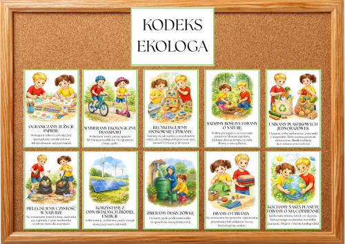 Kodeks Ekologa ( wzór 1) - Gazetka / Plansze - Dzień Ziemi