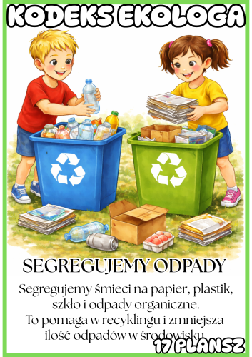 Kodeks Ekologa ( wzór 1) - Gazetka / Plansze Kolorowe  - Dzień Ziemi  