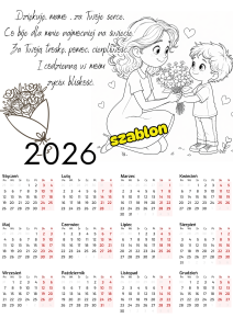 Kalendarze Kolorowe oraz Biało- Czarne 2026 - Dzień Mamy i Taty / Dzień Rodziny   