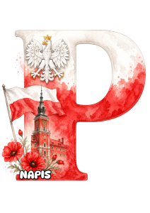 Polska - Napis / Girlanda - Dzień Niepodległości / Święto Konstytucji 3 Maja / Polska 