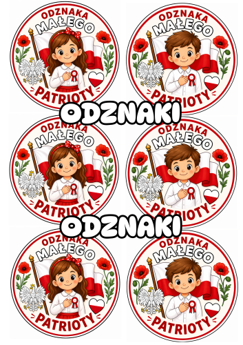 Odznaki Małego Patrioty - - Dzień Niepodległości / Święto Konstytucji 3 Maja / Polska 