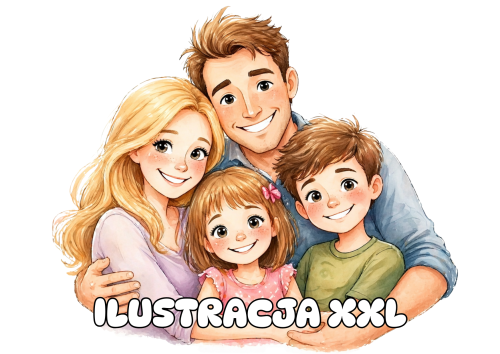 Rodzina Ilustracja XXL ( wzór 5) - Dzień Mamy i Taty / Dzień Rodziny