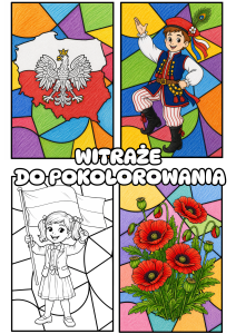 Witraże / Prace Plastyczne - Dzień Niepodległości / Święto Konstytucji 3 Maja / Polska 