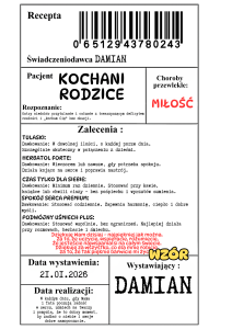 Wzór 2 - Recepta Z Możliwością Edycji Tekstu - Dzień Mamy i Taty / Dzień Rodziny (1)