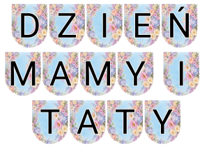 Napis / Girlanda - Dzień Mamy i Taty 