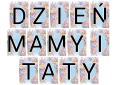Napis / Girlanda - Dzień Mamy i Taty  