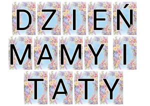 Napis / Girlanda - Dzień Mamy i Taty  