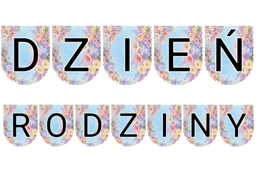 Napis / Girlanda - Dzień Rodziny