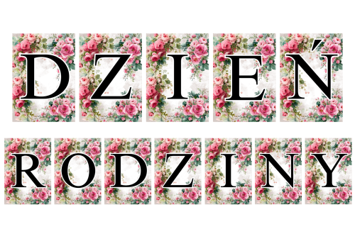 Napis / Girlanda - Dzień Rodziny