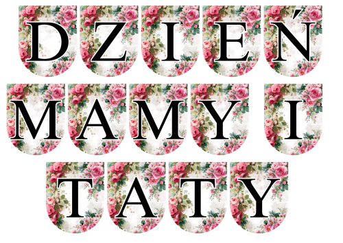 Napis / Girlanda - Dzień Mamy i Taty  