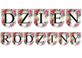 Napis / Girlanda - Dzień Rodziny 