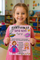 Certyfikat Super Mamy z możliwością edycji - Dzień Mamy  