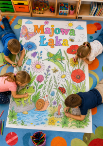 Majowa Łąka - Kolorowanka XXL 
