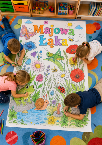 Majowa Łąka - Kolorowanka XXL 