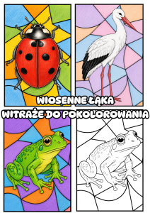 Majowa Łąka - Witraże Do Kolorowania  