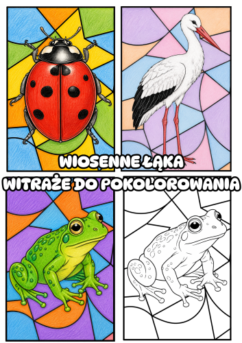 Majowa Łąka - Witraże Do Kolorowania  