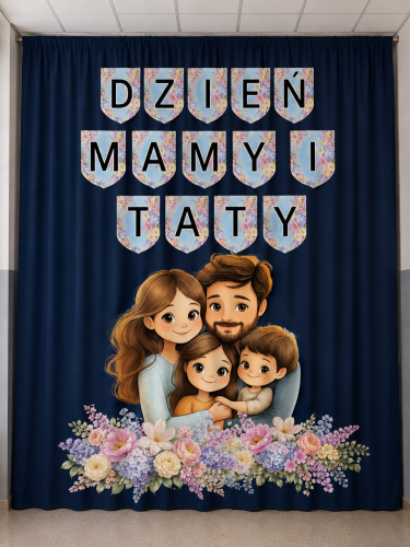 Dekoracje + Napis ( wzór 3) - Dzień Mamy i Taty 