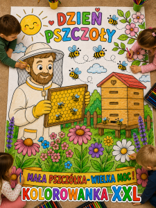  Kolorowanka XXL ( wersja 2 ) - Dzień Pszczoły 