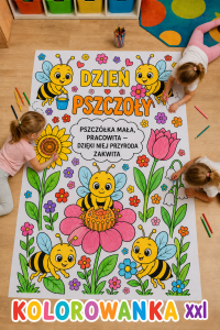  Kolorowanka XXL ( wersja 6 ) - Dzień Pszczoły   