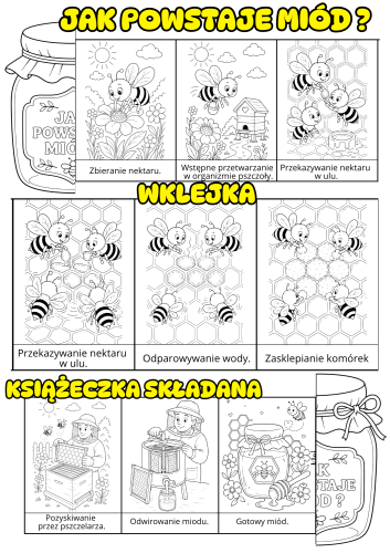 Jak Powstaje Miód - Książeczka Składana/ Wklejka