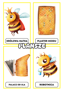  Plansze Z Ilustracjami i Nazwami - Dzień Pszczoły