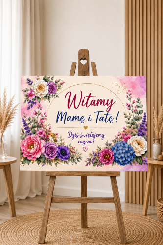 Tablica Powitalna ( wzór 3 )- Dzień Mamy i Taty / Dzień Rodziny
