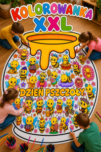  Kolorowanka XXL ( wersja7 ) - Dzień Pszczoły   
