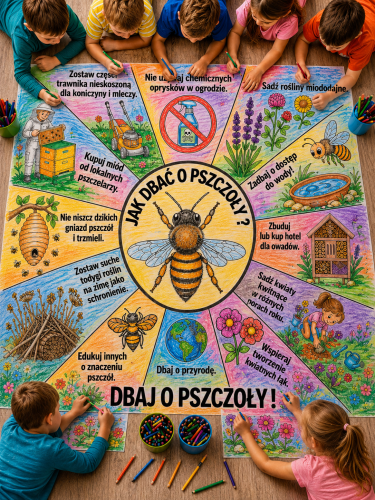 Jak Dbać o Pszczoły - Kolorowanka XXL -  Dzień Pszczoły 
