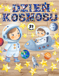  Dekoracje Zestaw ( Ilustracje + Napis) - Dzień Kosmosu