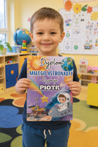  Dyplom - Wersja Dla Chłopca Z Możliwością Edycji - Dzień Kosmosu / Kosmos 