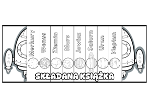 Składana Rakieta Z Planetami - Wklejka / Książeczka Składana - Kosmos / Dzień Kosmosu