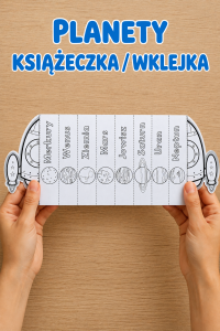 Składana Rakieta Z Planetami - Wklejka / Książeczka Składana - Kosmos / Dzień Kosmosu 