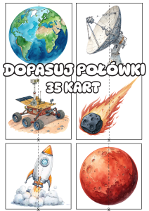 Dopasuj Połówki - Dzień Kosmosu / Kosmos