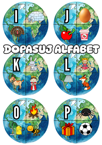Dopasuj Litery - Ziemia - Dzień Kosmosu