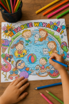 Witajcie Wakacje ! - Kolorowanka A4/A3/ Praca Plastyczna - Lato 