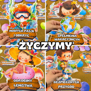  Życzymy : -  Gazetka/ Dekoracje - Lato /  Zakończenie Roku