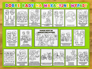 Dobre Rady Na Wakacyjne Wypady / Bezpieczne Wakacje- Plakat XXL - Lato  