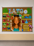 Lato - Gazetka z Tabliczkami - Wakacje / Zakończenie Roku  